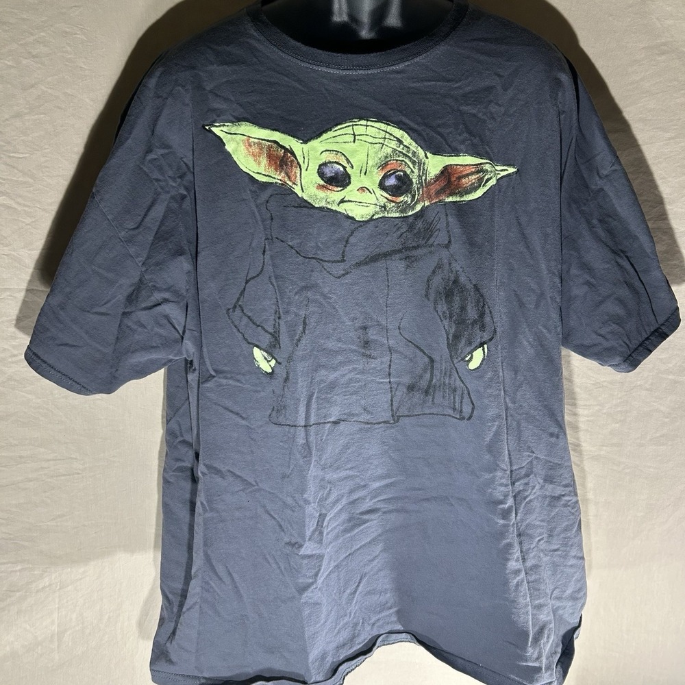 Star Wars Grogu Sketch Graphic T-Shirt Charcoal Size 3X